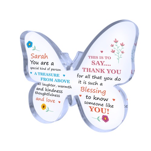 Personalised Thank You Gift For Friends Volunteer Colleagues