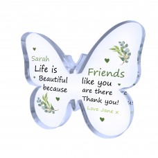 Personalised Gift For Friend Friendship Gifts Acrylic Butterfly