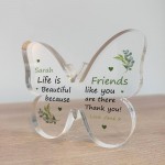 Personalised Gift For Friend Friendship Gifts Acrylic Butterfly