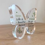 Personalised Gift For Friend Friendship Gifts Acrylic Butterfly