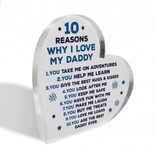 Daddy Gifts From Son Father And Daughter Gifts Acrylic Heart