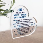 Daddy Gifts From Son Father And Daughter Gifts Acrylic Heart