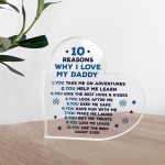 Daddy Gifts From Son Father And Daughter Gifts Acrylic Heart