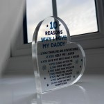 Daddy Gifts From Son Father And Daughter Gifts Acrylic Heart