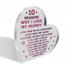 Mummy Gifts From Son Mother And Daughter Gifts Acrylic Heart