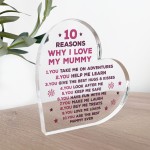 Mummy Gifts From Son Mother And Daughter Gifts Acrylic Heart