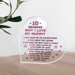 Mummy Gifts From Son Mother And Daughter Gifts Acrylic Heart