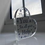Thank You For All Your Help Gift For Teacher Colleague Volunteer