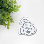 Thank You For All Your Help Gift For Teacher Colleague Volunteer