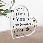 Gift For Colleague Volunteer Teacher Acrylic Plaque Thank You