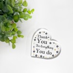 Gift For Colleague Volunteer Teacher Acrylic Plaque Thank You