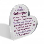Handmade Goddaughter Gift Acrylic Plaque Goddaughter Birthday