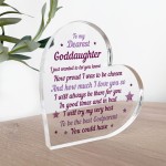 Handmade Goddaughter Gift Acrylic Plaque Goddaughter Birthday