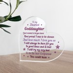Handmade Goddaughter Gift Acrylic Plaque Goddaughter Birthday