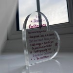 Handmade Goddaughter Gift Acrylic Plaque Goddaughter Birthday