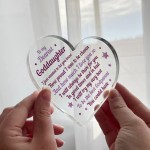 Handmade Goddaughter Gift Acrylic Plaque Goddaughter Birthday