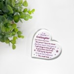 Handmade Goddaughter Gift Acrylic Plaque Goddaughter Birthday