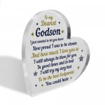 Handmade Godson Gift Acrylic Plaque Godson Birthday Gift