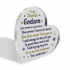 Handmade Godson Gift Acrylic Plaque Godson Birthday Gift
