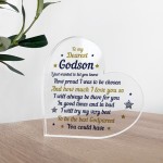 Handmade Godson Gift Acrylic Plaque Godson Birthday Gift