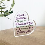 Great Grandma Gift Precious And Few Acrylic Plaque Great Grandma