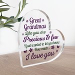 Great Grandma Gift Precious And Few Acrylic Plaque Great Grandma