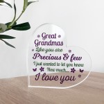 Great Grandma Gift Precious And Few Acrylic Plaque Great Grandma