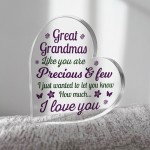 Great Grandma Gift Precious And Few Acrylic Plaque Great Grandma