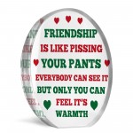 FUNNY Friendship Gift For Him Her Acrylic Plaque Special