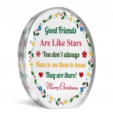 Good Friends Are Like Stars Plaque Long Distance Gift For Friend