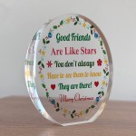 Good Friends Are Like Stars Plaque Long Distance Gift For Friend
