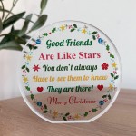 Good Friends Are Like Stars Plaque Long Distance Gift For Friend