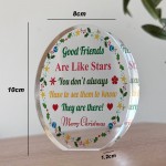 Good Friends Are Like Stars Plaque Long Distance Gift For Friend