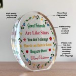 Good Friends Are Like Stars Plaque Long Distance Gift For Friend