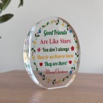 Good Friends Are Like Stars Plaque Long Distance Gift For Friend