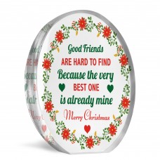 Merry Christmas Gift For Good Friend Acrylic Plaque Thank You