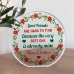 Merry Christmas Gift For Good Friend Acrylic Plaque Thank You
