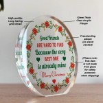 Merry Christmas Gift For Good Friend Acrylic Plaque Thank You
