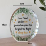 Gift For Long Distance Friend Acrylic Plaque Good Friends Gifts