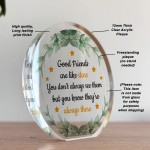 Gift For Long Distance Friend Acrylic Plaque Good Friends Gifts