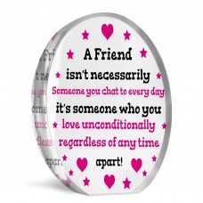 Friendship Gift For Long Distance Friend Acrylic Plaque Thankyou