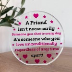 Friendship Gift For Long Distance Friend Acrylic Plaque Thankyou
