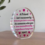 Friendship Gift For Long Distance Friend Acrylic Plaque Thankyou
