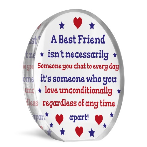 Special Friendship Gift For Long Distance Friend Acrylic Plaque