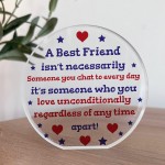 Special Friendship Gift For Long Distance Friend Acrylic Plaque