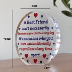 Special Friendship Gift For Long Distance Friend Acrylic Plaque
