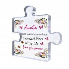 Love You AUNTIE Gift For Birthday Christmas Acrylic Plaque