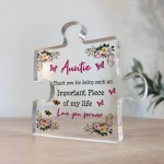 Love You AUNTIE Gift For Birthday Christmas Acrylic Plaque