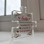 Love You AUNTIE Gift For Birthday Christmas Acrylic Plaque