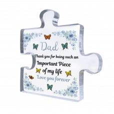Gifts for Dad Birthday Gifts For Dad Acrylic Puzzle Piece Plaque